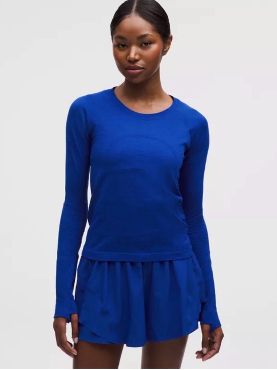 lululemon athletica Tops - Lululemon Swiftly Tech Long Sleeve 2.0 Blue Psychic Larkspur 4 EUC
